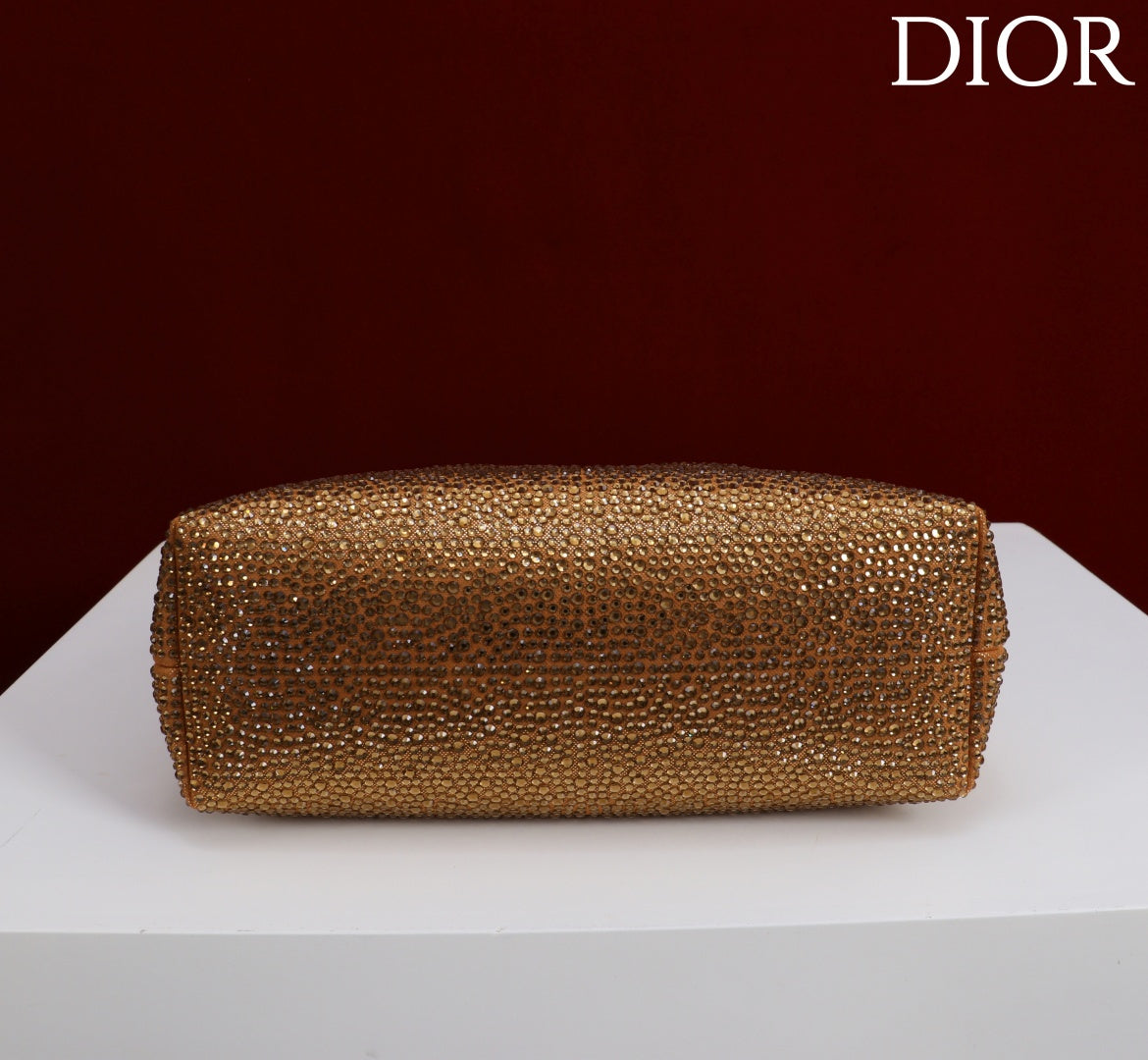 CD Small Bow Bag 27cm Gold Strass 160743