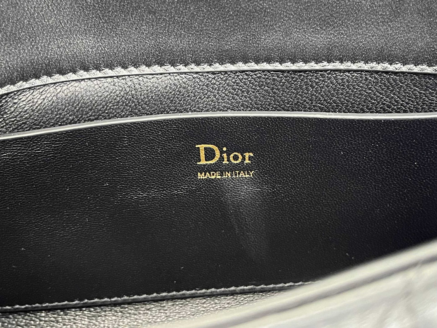 CD My Tender Top Handle Mini Bag 21cm Black Macrocannage Leather 159481