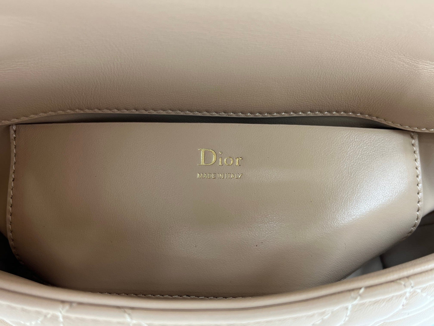 CD My Tender Top Handle Mini Bag 21cm Beige Macrocannage Leather 159477
