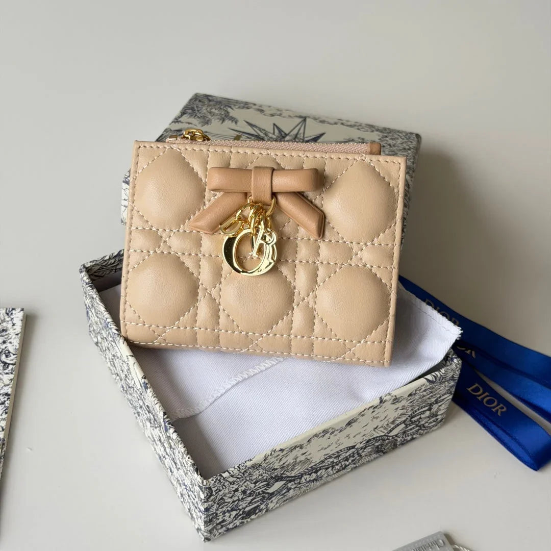 CD 2026 Freesia Wallet Lambskin