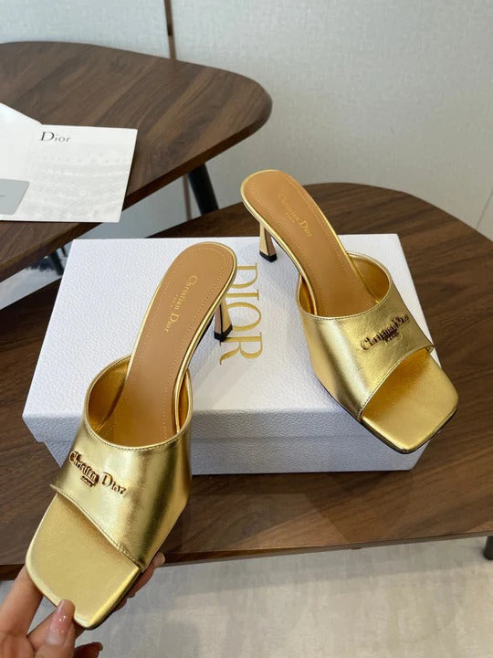 Dior 26 Sandal 70mm Gold in Cowhide 727962