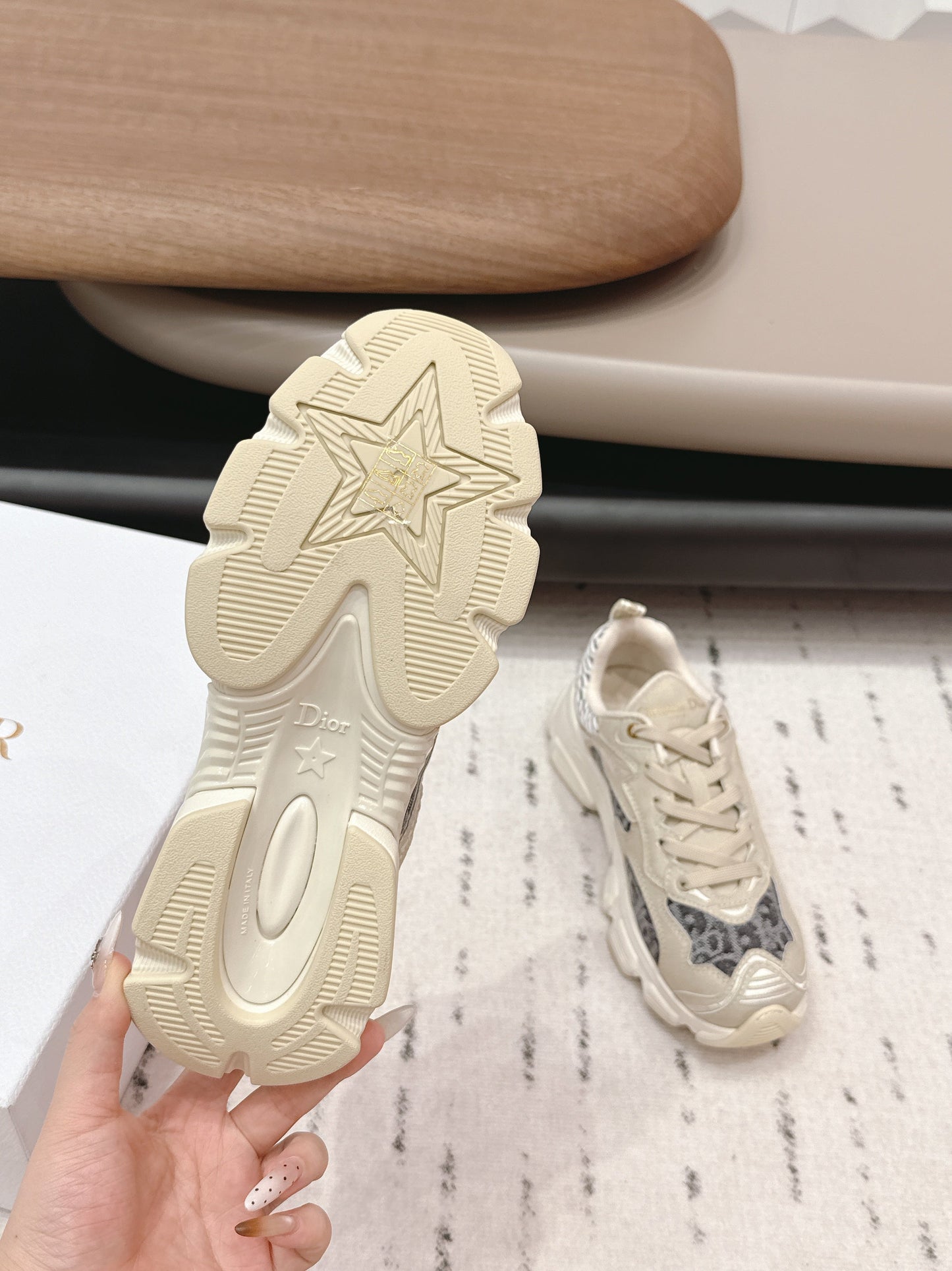 CD 26s Vibe Sneaker Taupe Grey Suede Denim 613748