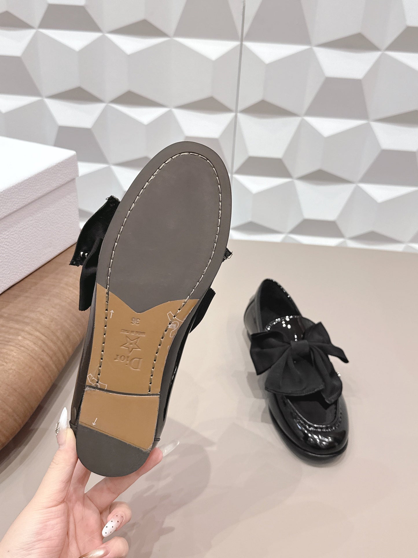 CD Diorissimo Loafer Black Patent Leather 613689