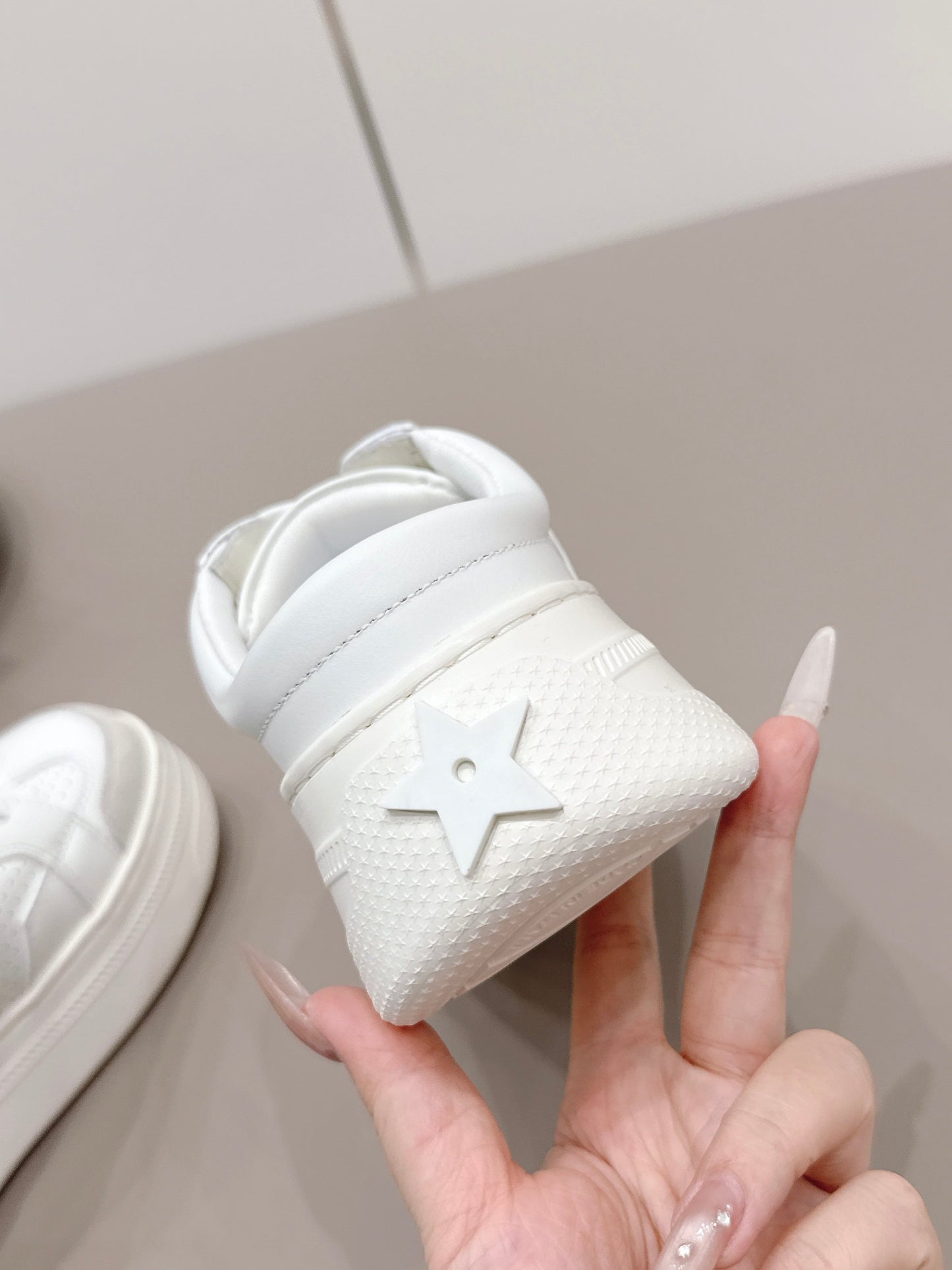 CD Dior Sliver Star Mule White Suede Leather 739310