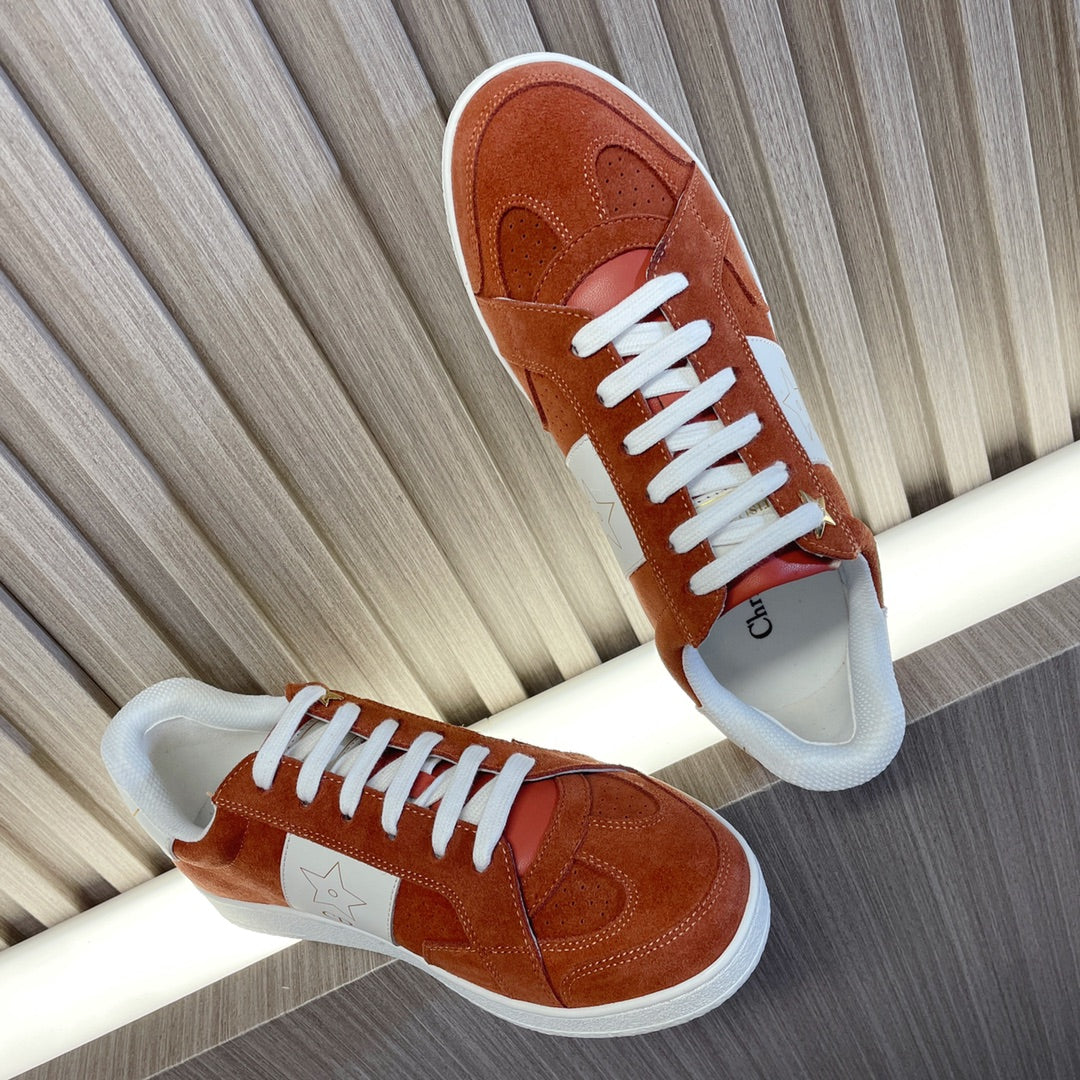 CD 26s Star Sneaker White Brown Suede Calfskin 920120