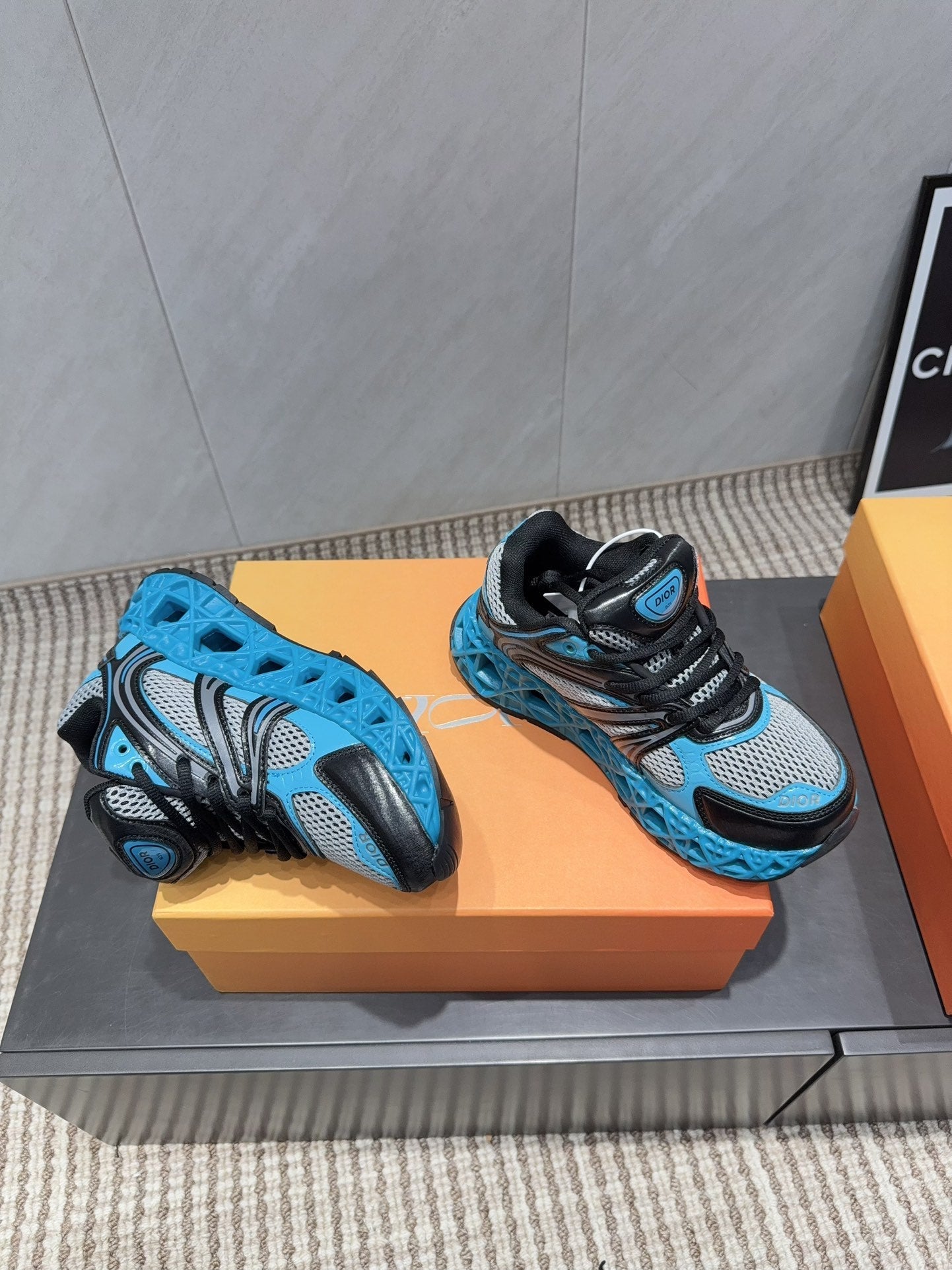 CD B35 NXXT Sneaker Black Blue Rubber Mesh 614260