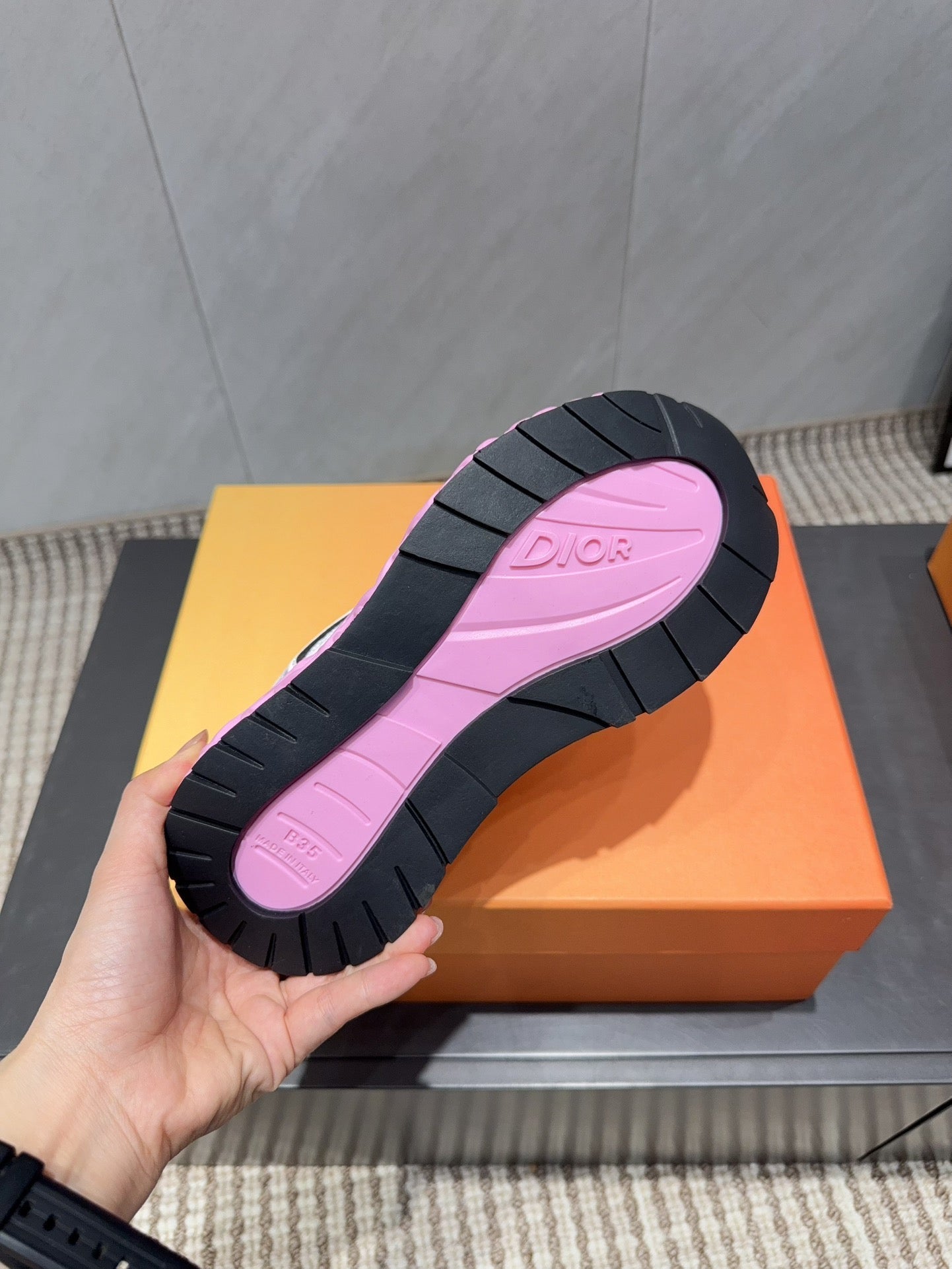 CD B35 NXXT Sneaker Pink White Rubber Mesh 614264