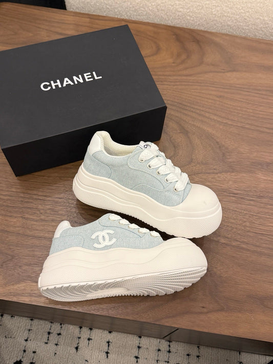 CC 26s Casual Sneaker Baby Blue White Canvas Leather 183594