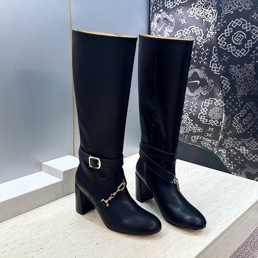 CD 26 Heel Knee-High Boots 8cm Calfskin 959602