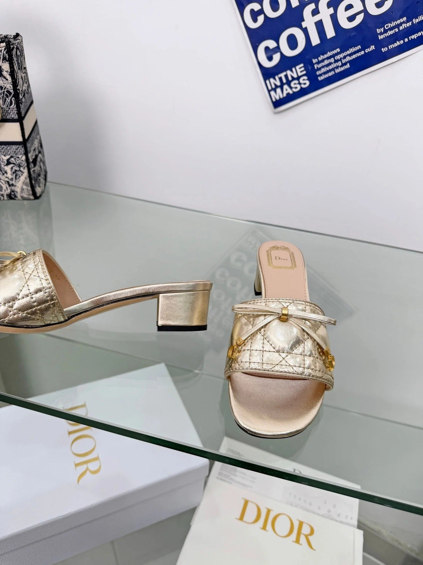 CD 2026 Sandal 45mm Metallic Leather 844877