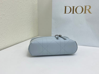 CD Cannage Vanity Chain Bag 19cm Stale Blue Cowhide 158121