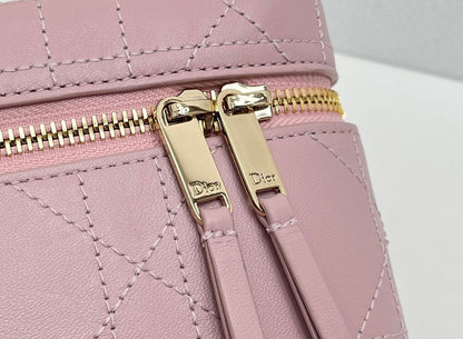 CD Cannage Vanity Chain Bag 19cm Pink Cowhide 158118