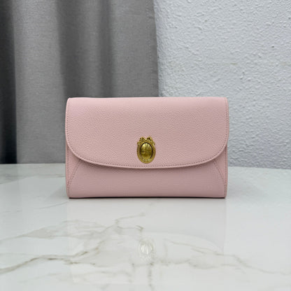 CD Médaillon Envelope Pouch 20.5cm Pink Cowhide Leather GHW 158548