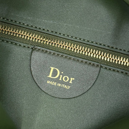 CD Diorly Shoulder Bag 31.5cm Olive Green Suede Leather 158558