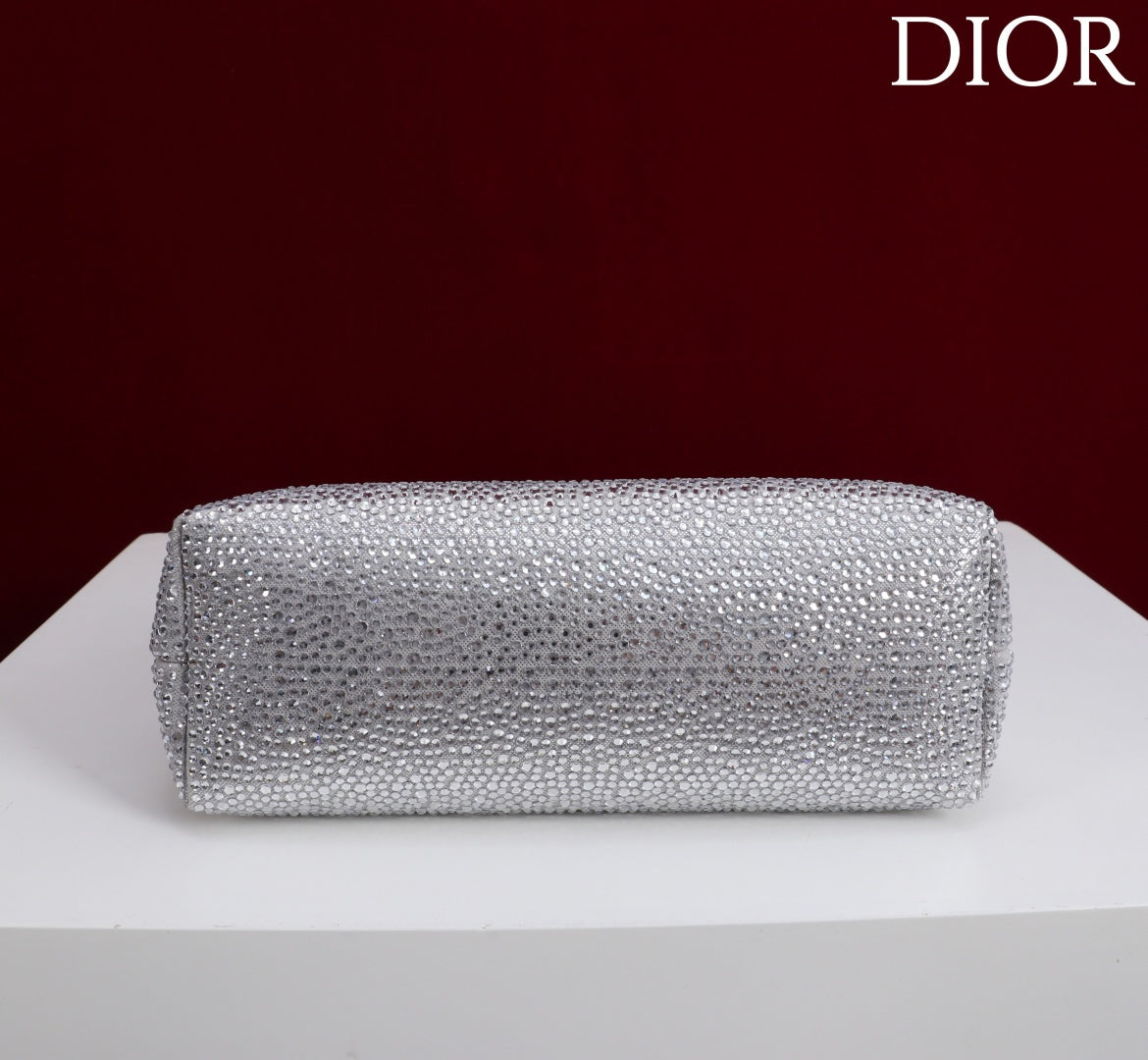 CD Small Bow Bag 27cm Silver Strass 160742