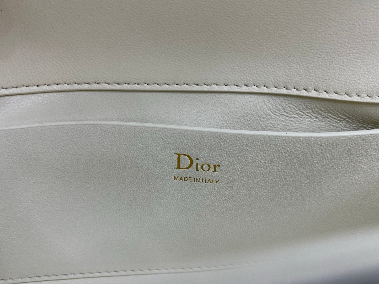 CD My Tender Top Handle Mini Bag 21cm White Macrocannage Leather 159475