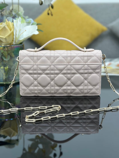 CD My Dior Mini Bag Soupir 21cm Light Pink Cannage Leather