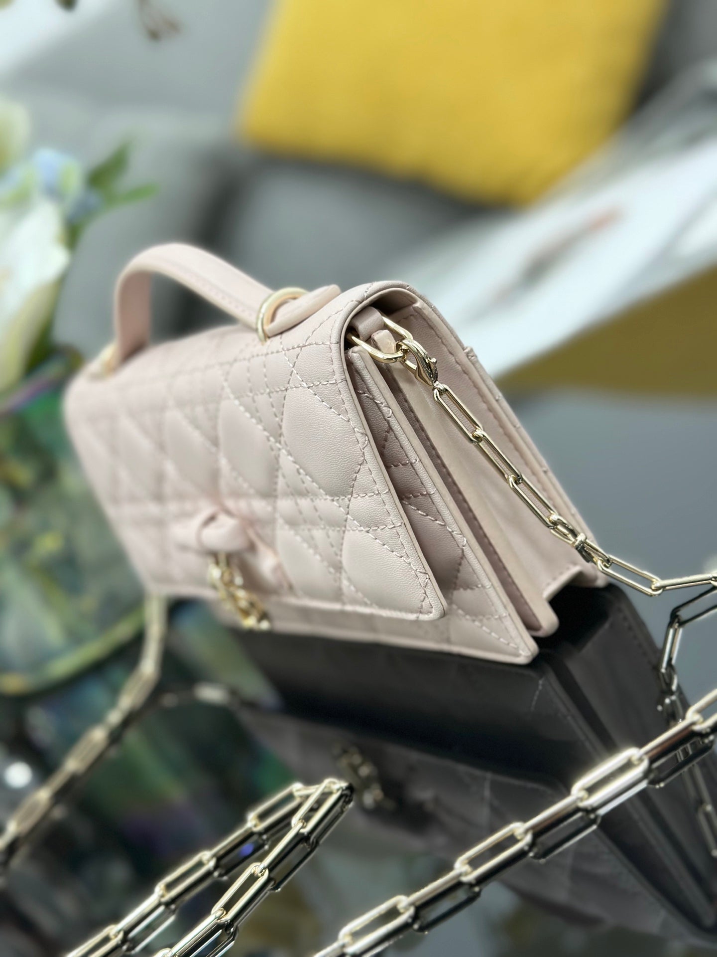 CD My Dior Mini Bag Soupir 21cm Light Pink Cannage Leather