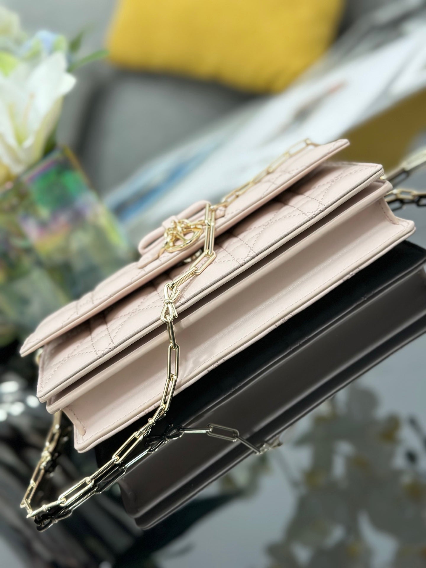 CD My Dior Mini Bag Soupir 21cm Light Pink Cannage Leather