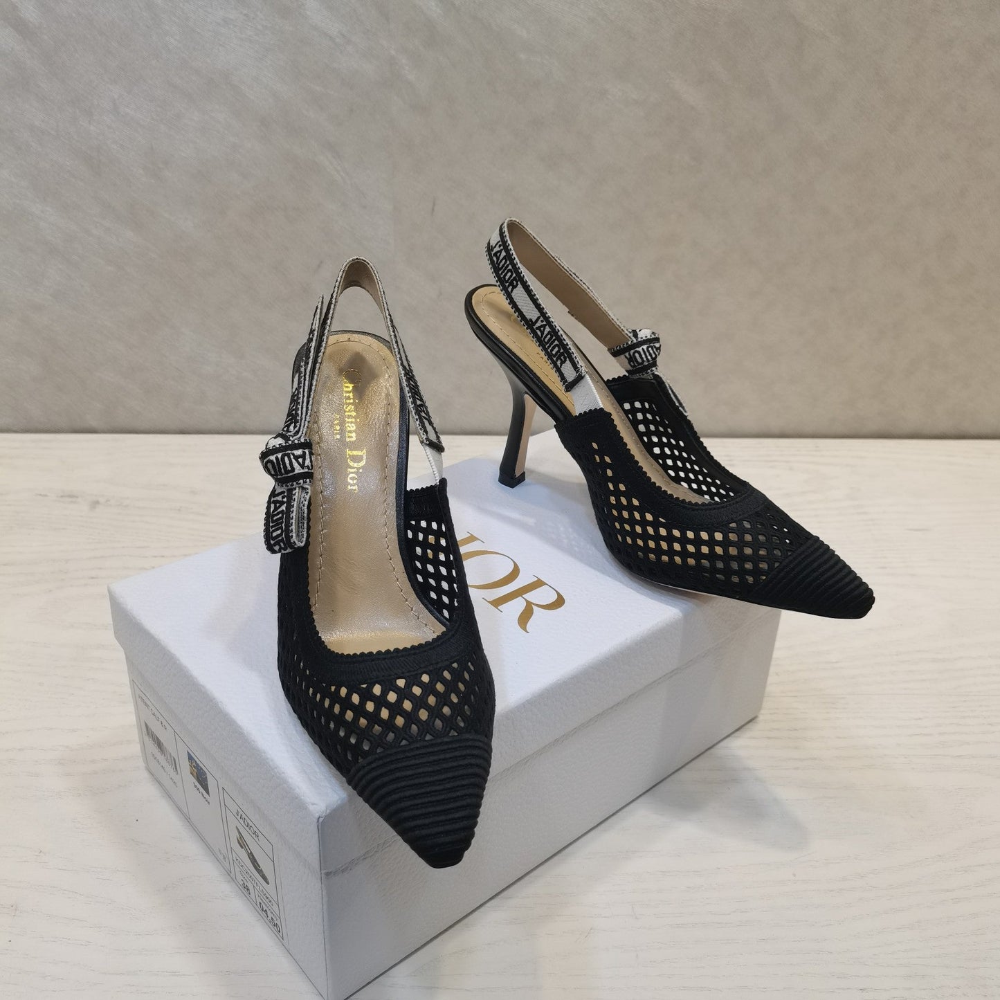 CD 25 J'Adior Slingback Heel Mesh and Leather 237890