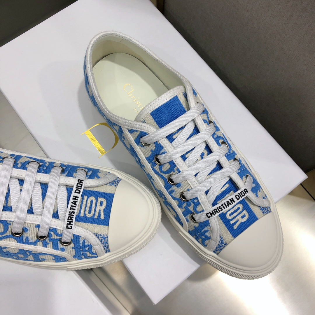 CD 26s Walk'n'Dior Sneaker Blue Oblique Embroidered Cotton 966651