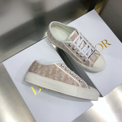 CD 26s Walk'n'Dior Sneaker Muted Pink Oblique Embroidered Cotton 966650