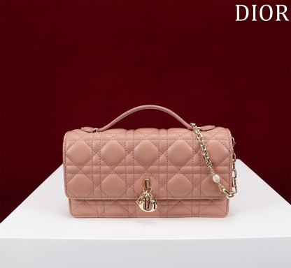 my cd mini 21 rose lambskin