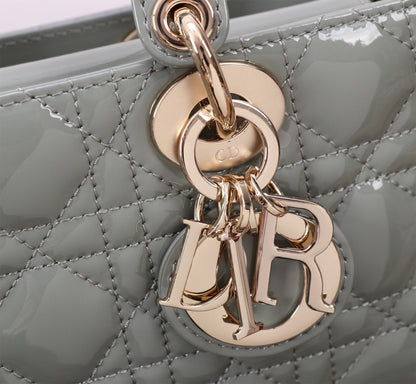 SMALL LADY D-JOY 22 ROCK GRAY LAMBSKIN