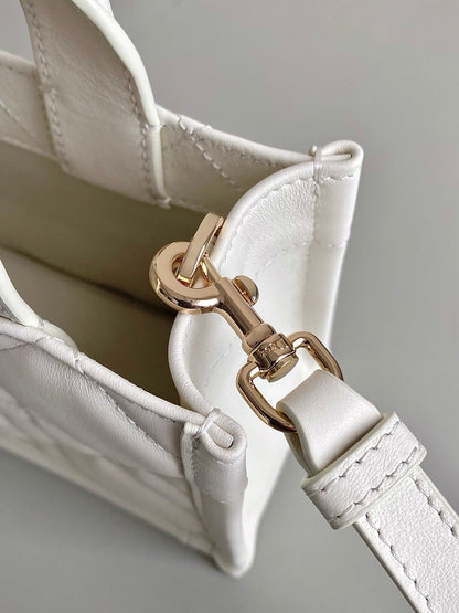 MINI BOOK TOTE 21 WHITE MACCROCANNAGE CALFSKIN