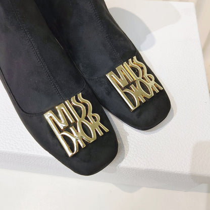 Miss Dior Ankle Boots 40mm Black Suede 111389