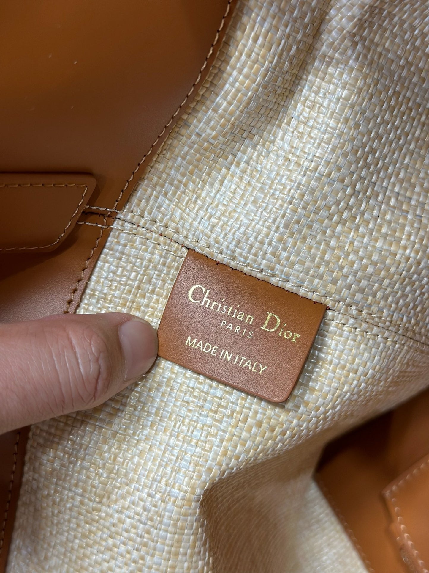 CD Large Dior Toujours Bag 37cm Natural Cannage Raffia 288660