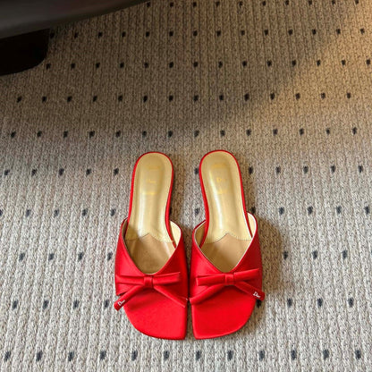 CD 26s Bow Slide Red Satin 820004