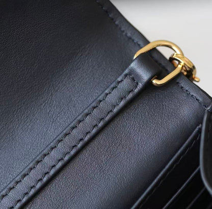 Dior Miss Montaigne Bag 20cm  Black Canvas Calfskin