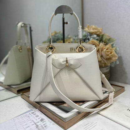 CD 26s Small Cigale Bag White Lambskin