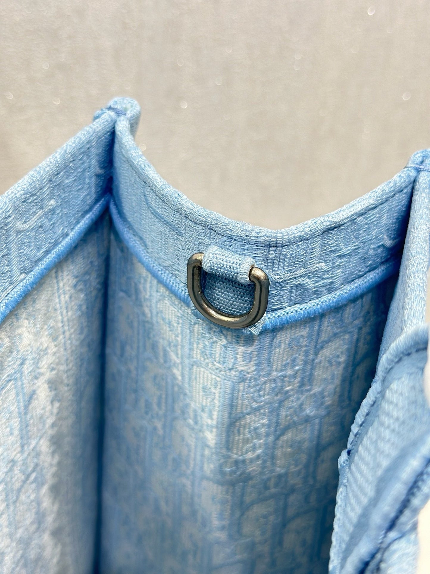 CD Book Tote Blue White in Canvas