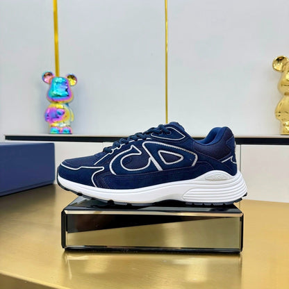 CD B30 Sneaker Dark Blue Polyester Mesh Fabric And Calfskin