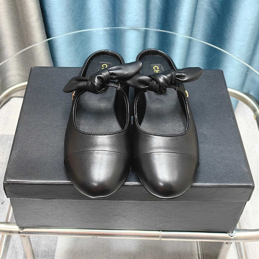 Chanel 2026 Mary Jane Mule With Bow Cowhide 710620