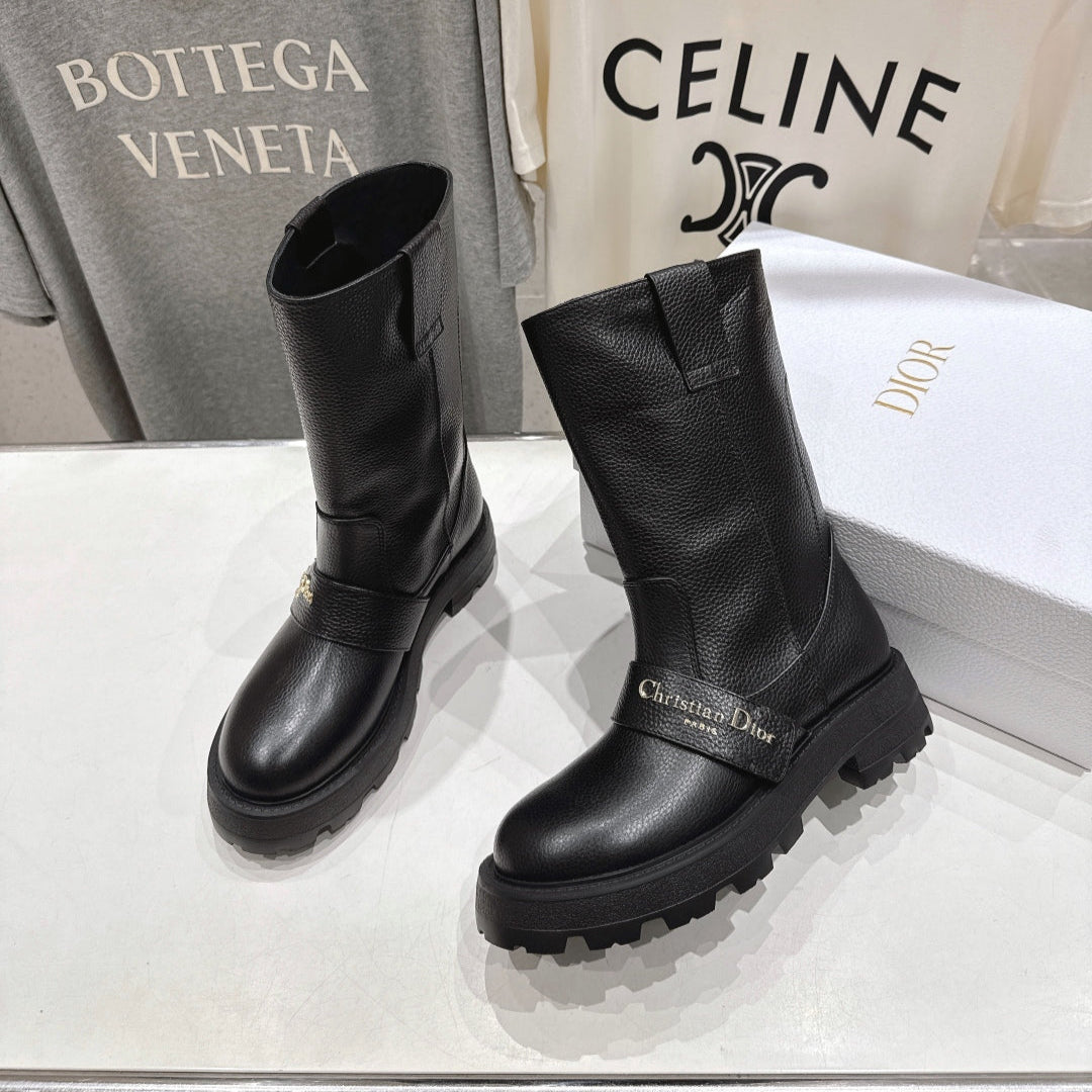 CD  D-Quest Boot 35mm Black Grained Calfskin 492054