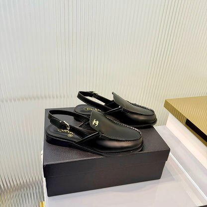 Chanel 2026  Slingback Loafers 35mm Shiny Calfskin 780968