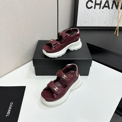 Chanel 2026 Chunky Sport Sandals 65mm Patent Calfskin 894909