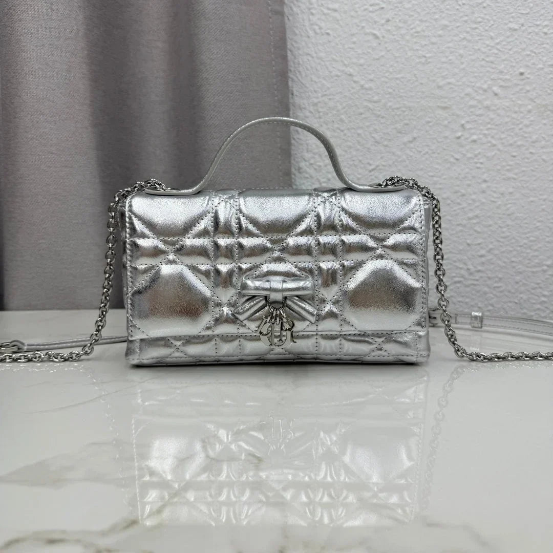 Dior 2026 My Tender Dior Top Handle Mini Chain Bag 21cm Lambskin