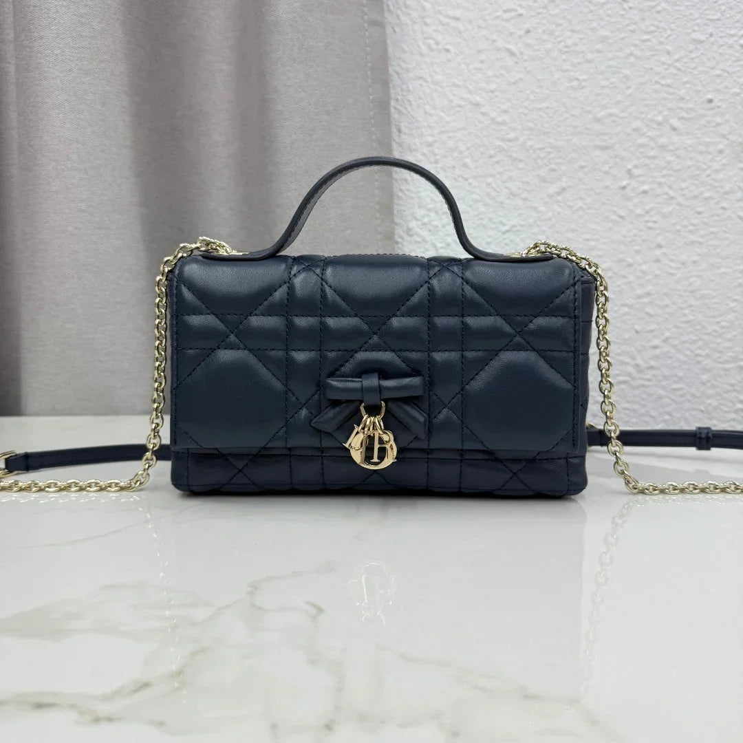 Dior 2026 My Tender Dior Top Handle Mini Chain Bag 21cm Lambskin