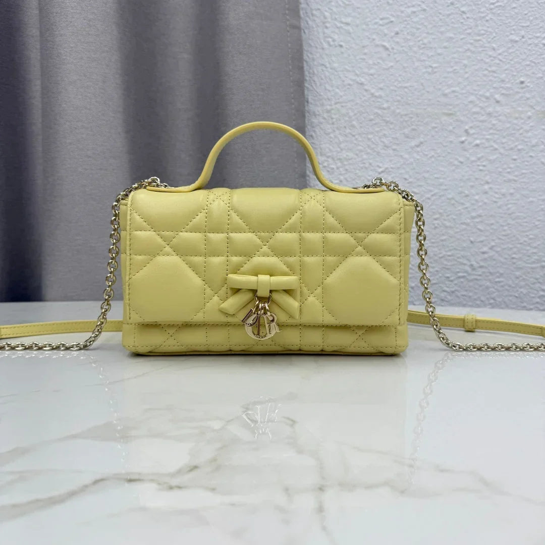 Dior 2026 My Tender Dior Top Handle Mini Chain Bag 21cm Lambskin