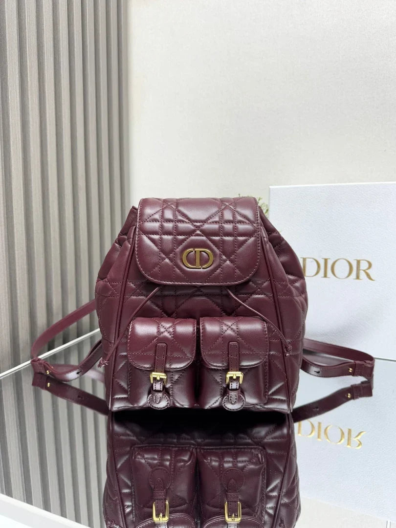 Dior 2026 Caro Backpack 26.5cm Lambskin