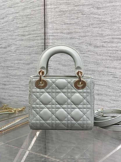 Dior 2026 Bow Lady Dior Lily Green Cannage Lambskin 286533