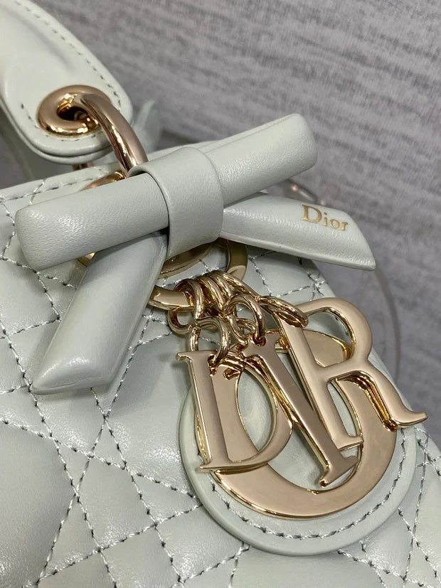 CD 2026 Bow Lady Dior Lily Green Cannage Lambskin 286533