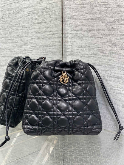 Dior 2026 Bow Adiorable Quilted Lucky Bag 22cm Cannage Lambskin