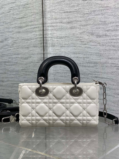 CD 2026 Bow Lady D-Joy Black mix White Cannage Lambskin 286573