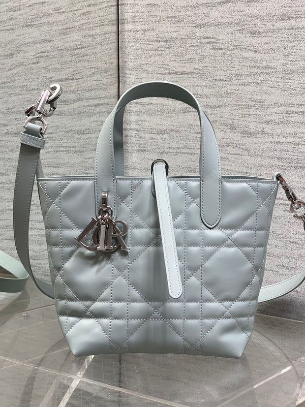 CD 2026 Toujours Vertical Tote Bag 18cm Macrocannage Calfskin 286459
