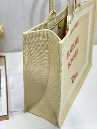 CD Madame Bovary Book Tote Beige Canvas